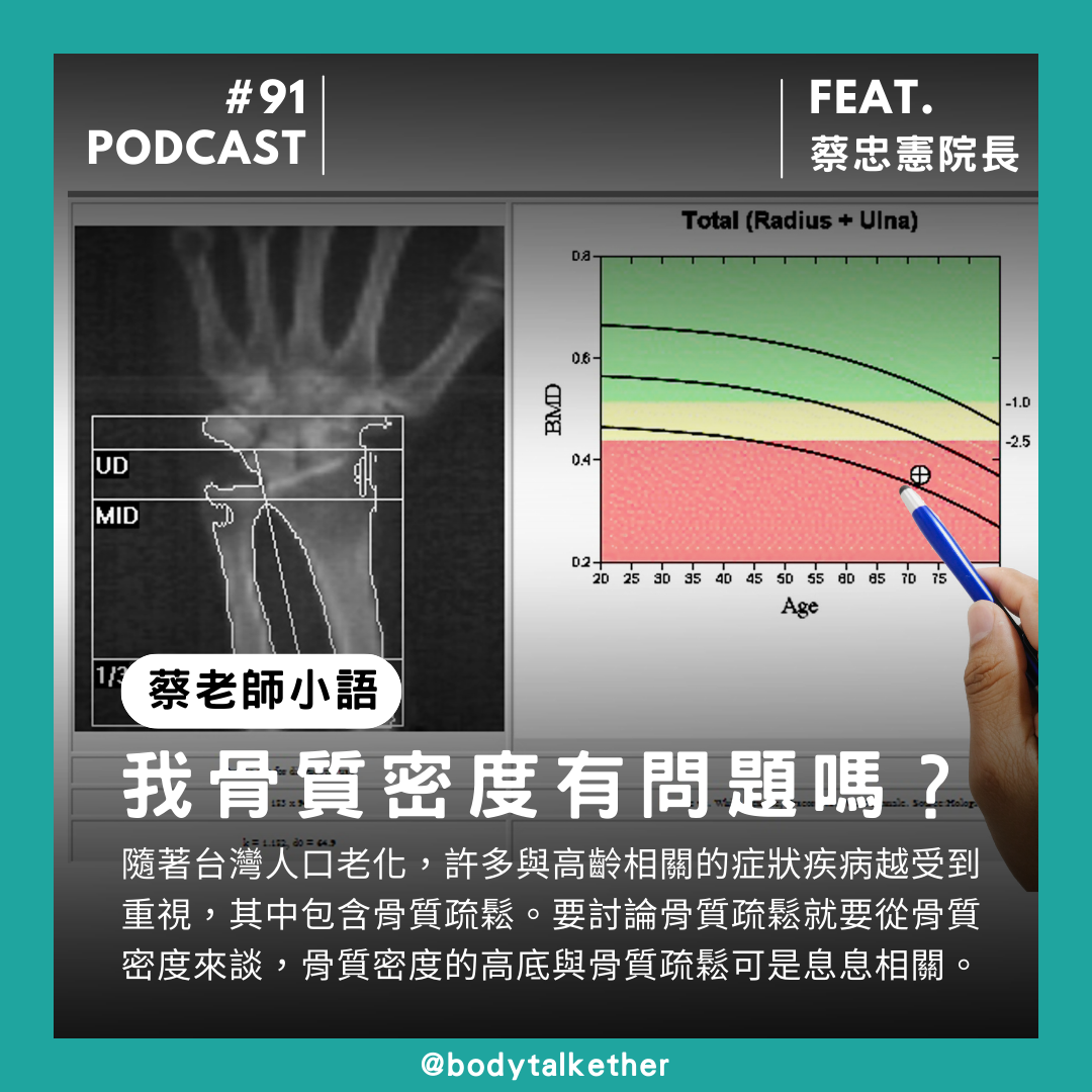 🎙 Ep.91  蔡老師小語－我的骨質密度有問題嗎？Feat. 蔡忠憲院長